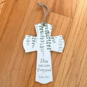 “Bless the Lord O My Soul” small decorative cross, Christian decor